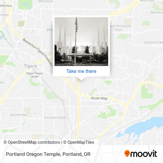Portland Oregon Temple map