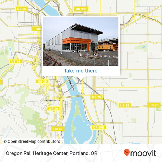 Mapa de Oregon Rail Heritage Center