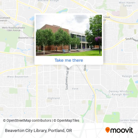 Beaverton City Library map