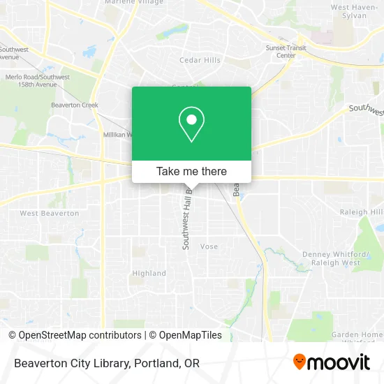 Mapa de Beaverton City Library
