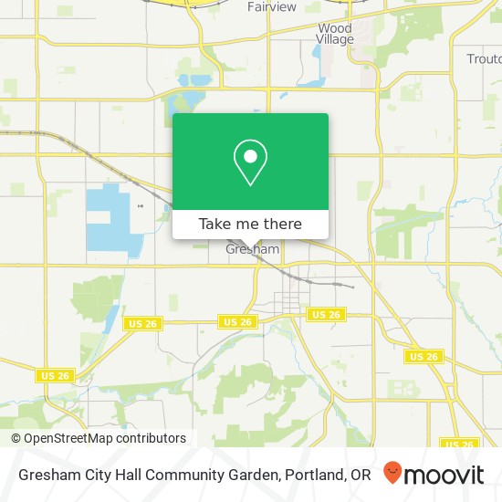 Gresham City Hall Community Garden map