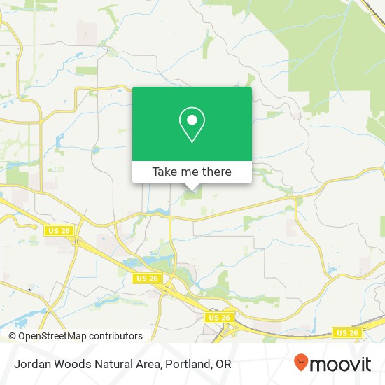 Jordan Woods Natural Area map