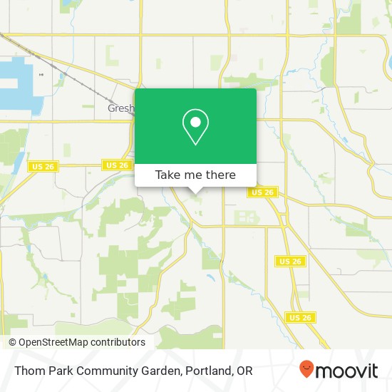 Thom Park Community Garden map