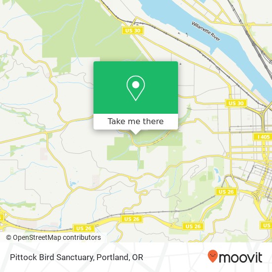 Pittock Bird Sanctuary map