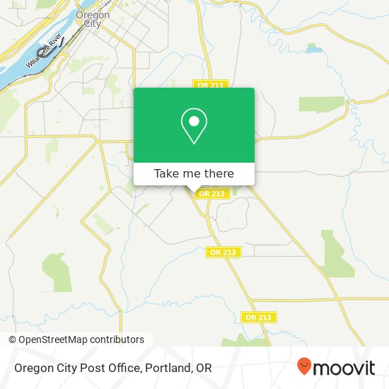 Mapa de Oregon City Post Office