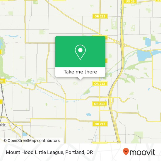 Mount Hood Little League map
