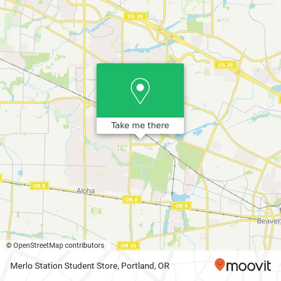 Mapa de Merlo Station Student Store