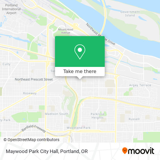 Maywood Park City Hall map