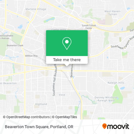 Beaverton Town Square map