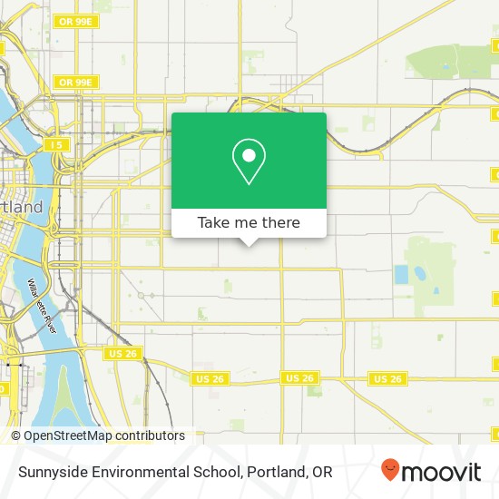 Sunnyside Environmental School map