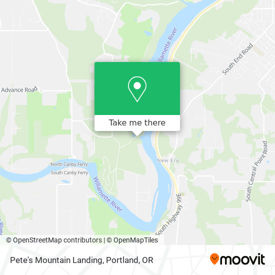 Pete's Mountain Landing map