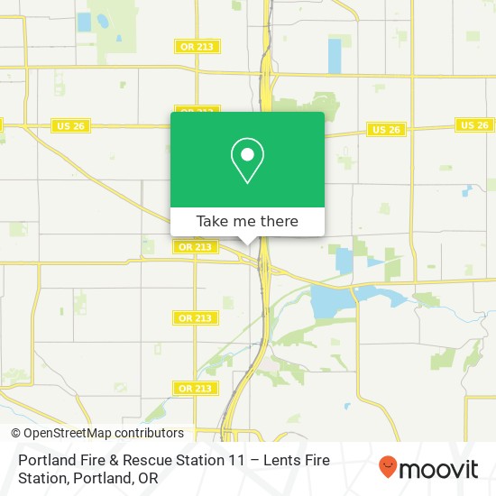 Mapa de Portland Fire & Rescue Station 11 – Lents Fire Station