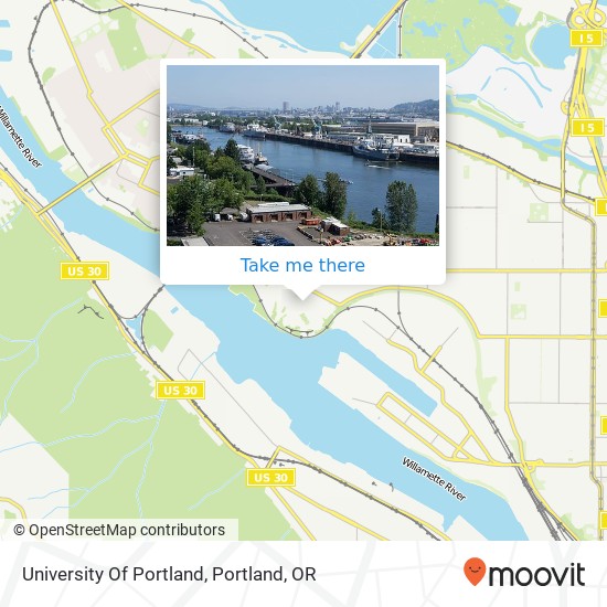 University Of Portland map