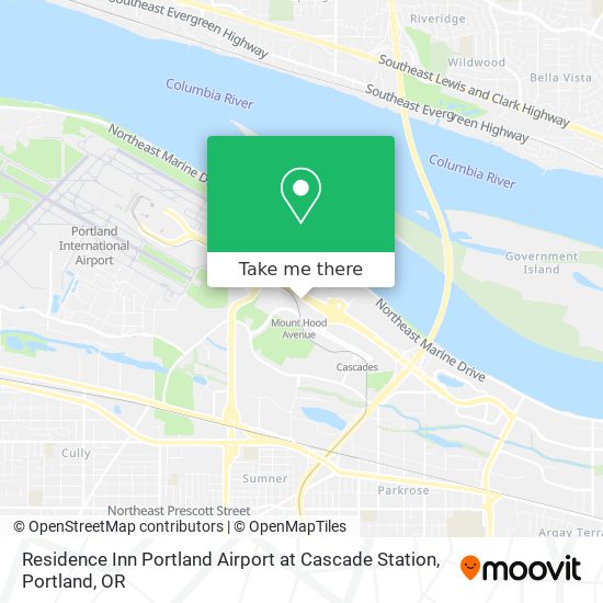 Mapa de Residence Inn Portland Airport at Cascade Station