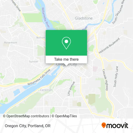 Oregon City map