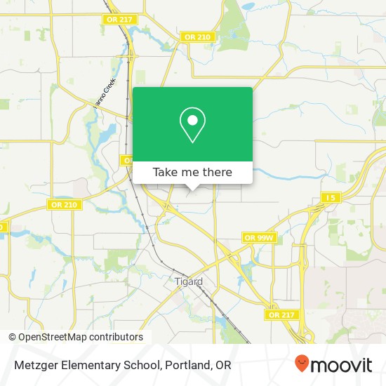 Metzger Elementary School map