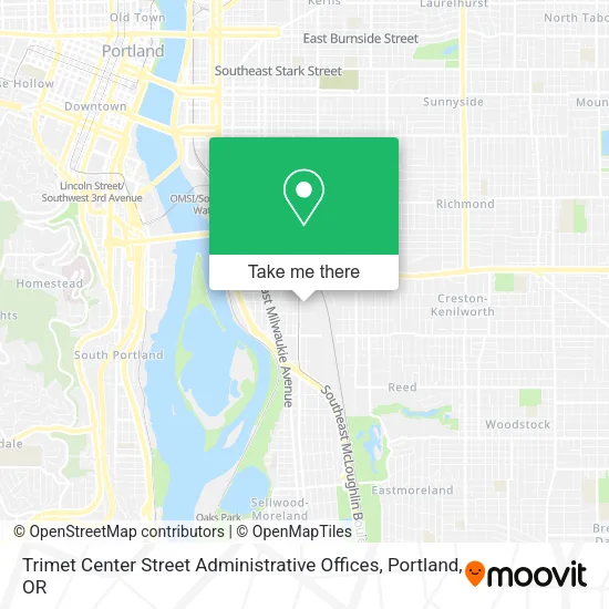 Trimet Center Street Administrative Offices map