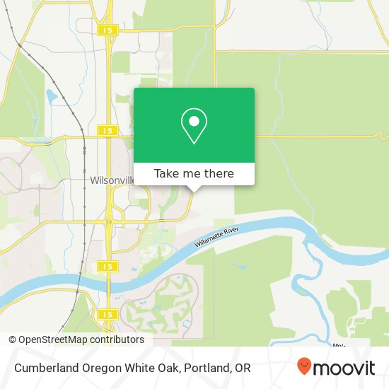 Mapa de Cumberland Oregon White Oak