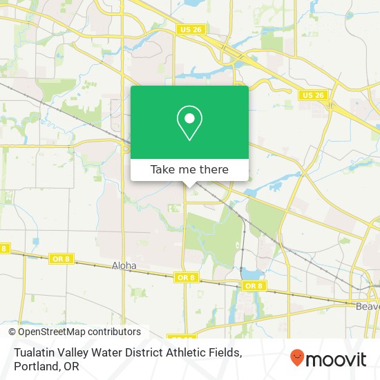 Mapa de Tualatin Valley Water District Athletic Fields