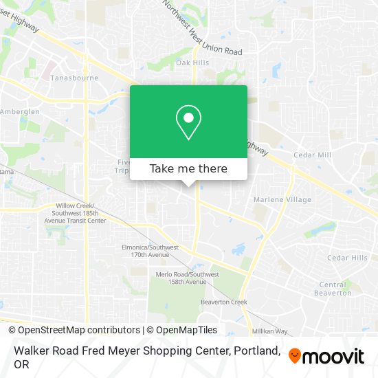 Walker Road Fred Meyer Shopping Center map