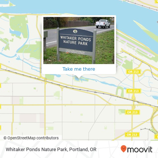 Whitaker Ponds Nature Park map