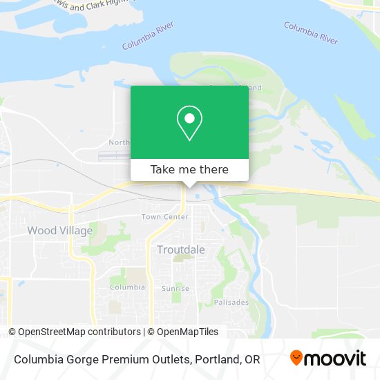Mapa de Columbia Gorge Premium Outlets