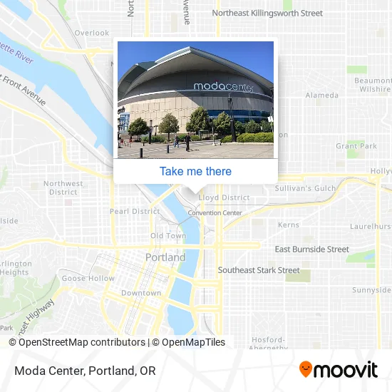 Mapa de Moda Center