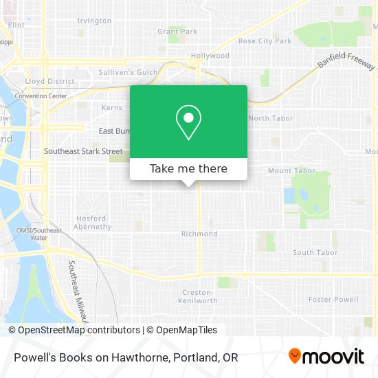 Mapa de Powell's Books on Hawthorne