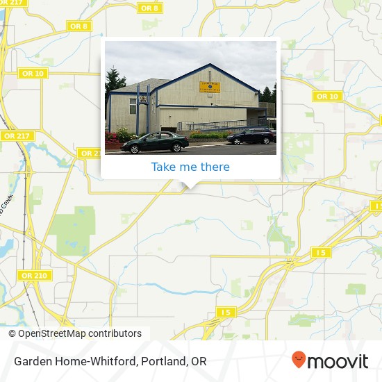 Garden Home-Whitford map