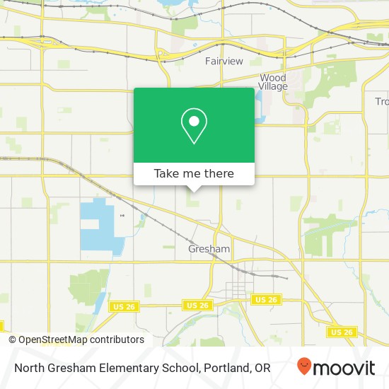 North Gresham Elementary School map
