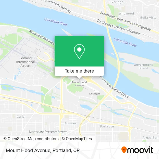 Mount Hood Avenue map