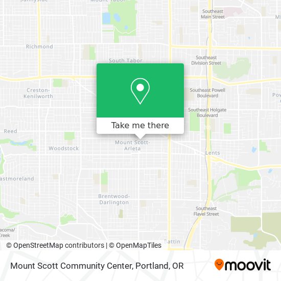 Mount Scott Community Center map