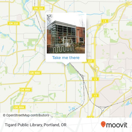 Tigard Public Library map