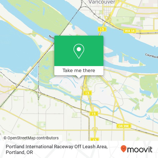 Portland International Raceway Off Leash Area map