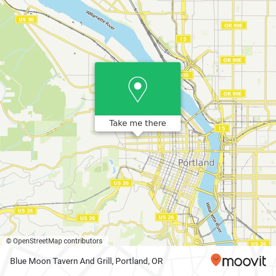 Blue Moon Tavern And Grill map