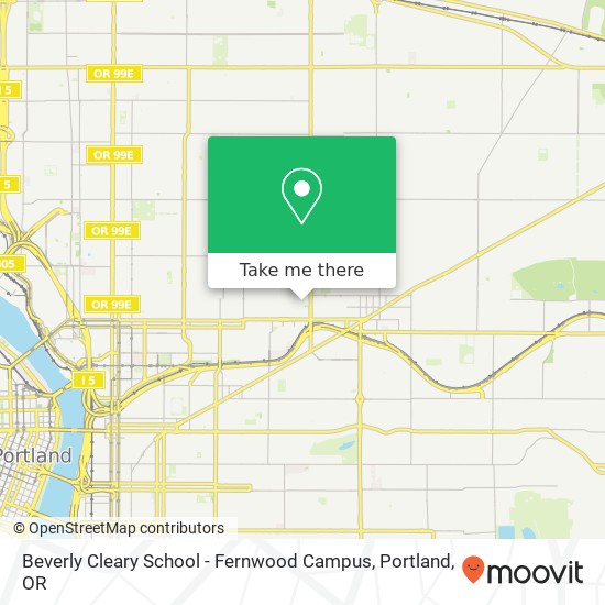 Mapa de Beverly Cleary School - Fernwood Campus