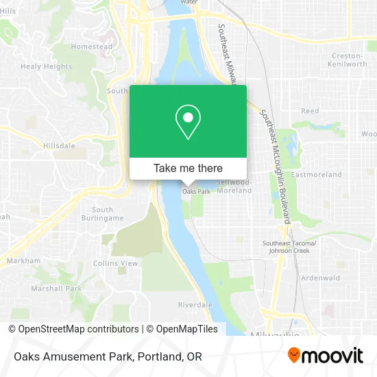 Mapa de Oaks Amusement Park