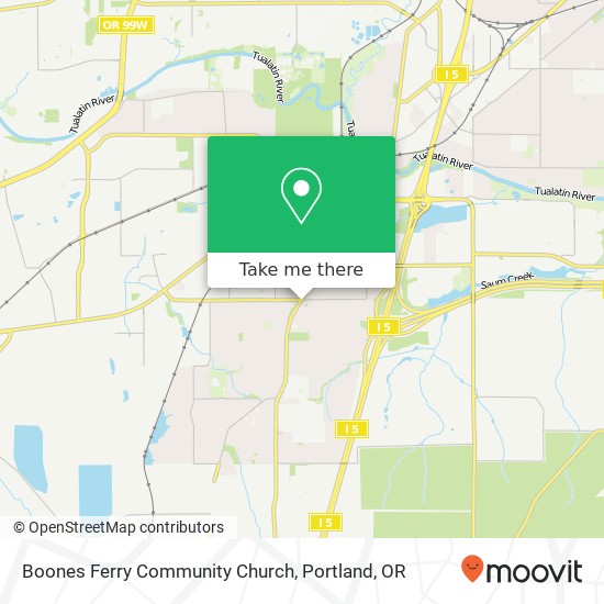 Mapa de Boones Ferry Community Church