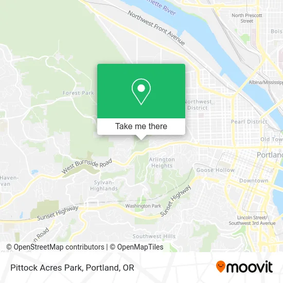 Pittock Acres Park map