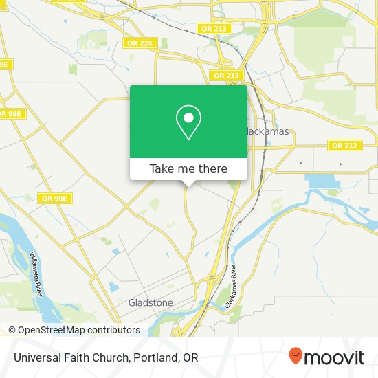 Universal Faith Church map