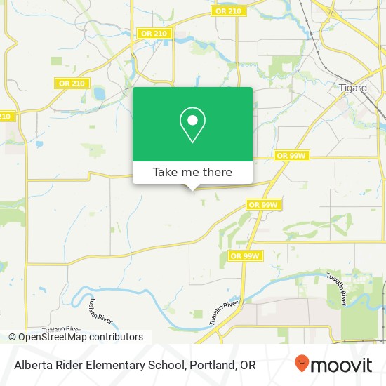 Mapa de Alberta Rider Elementary School