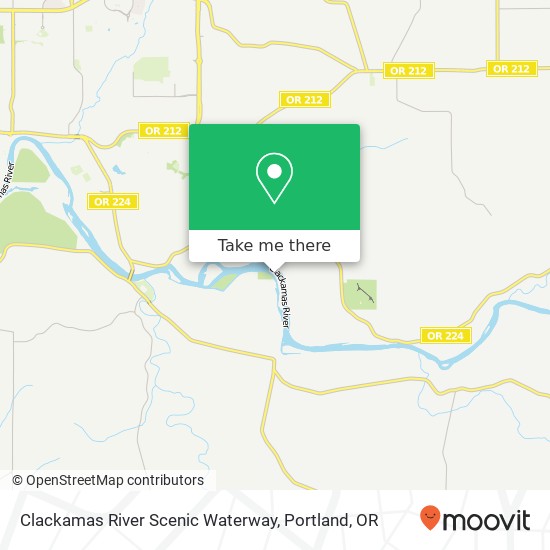 Mapa de Clackamas River Scenic Waterway