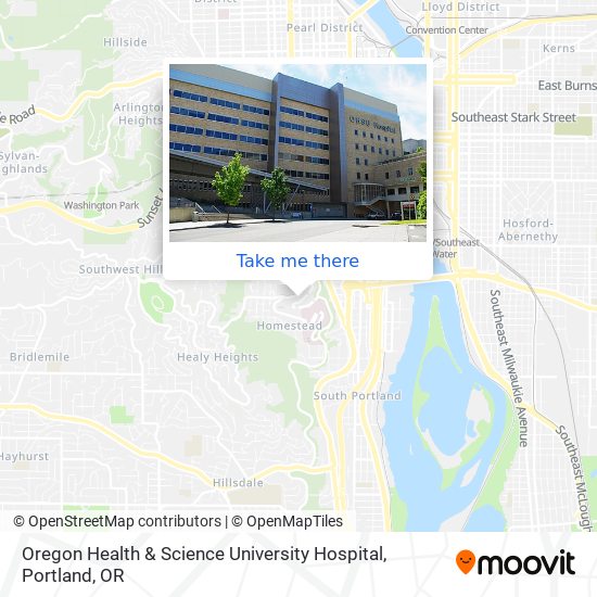 Oregon Health & Science University Hospital map