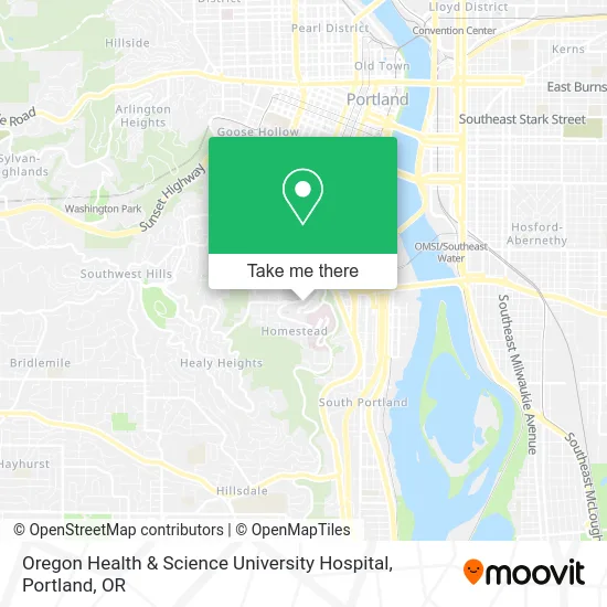 Oregon Health & Science University Hospital map