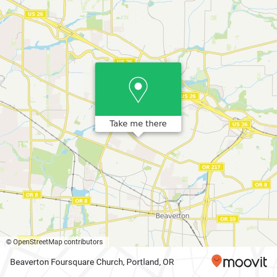 Mapa de Beaverton Foursquare Church