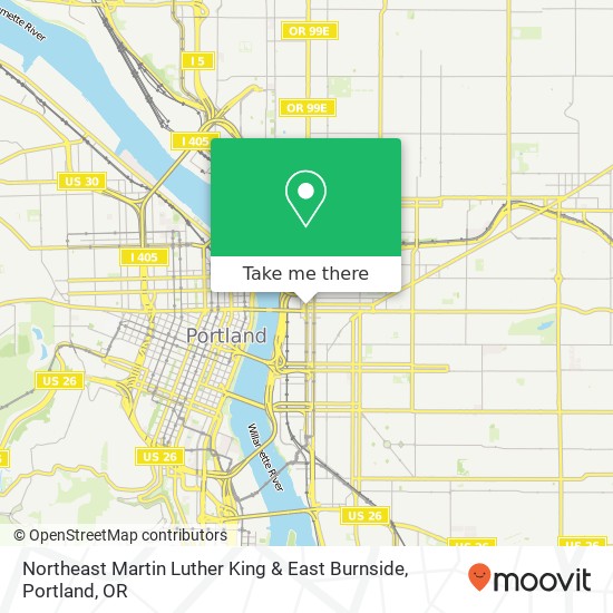 Mapa de Northeast Martin Luther King & East Burnside