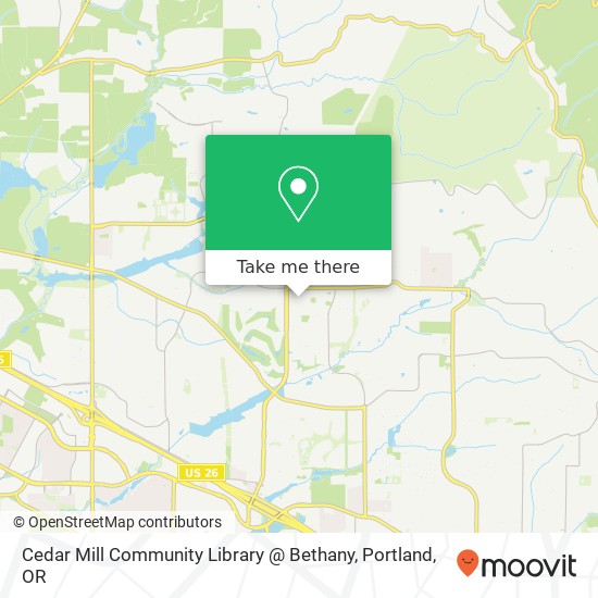 Mapa de Cedar Mill Community Library @ Bethany