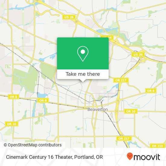 Cinemark Century 16 Theater map
