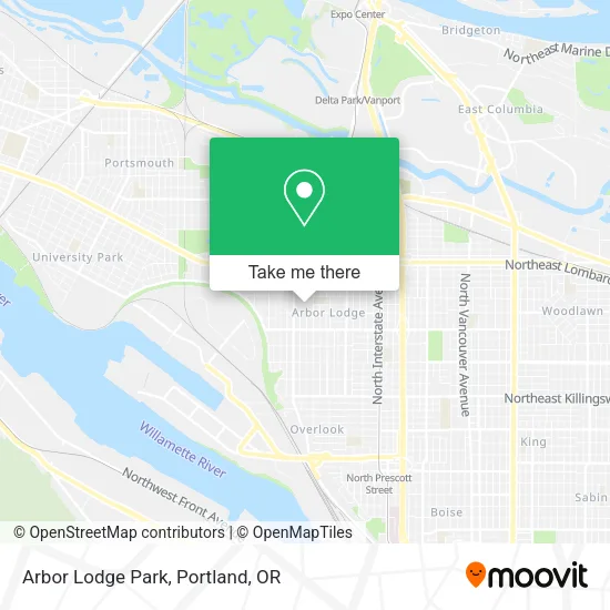 Arbor Lodge Park map