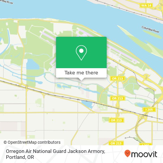 Mapa de Orregon Air National Guard Jackson Armory